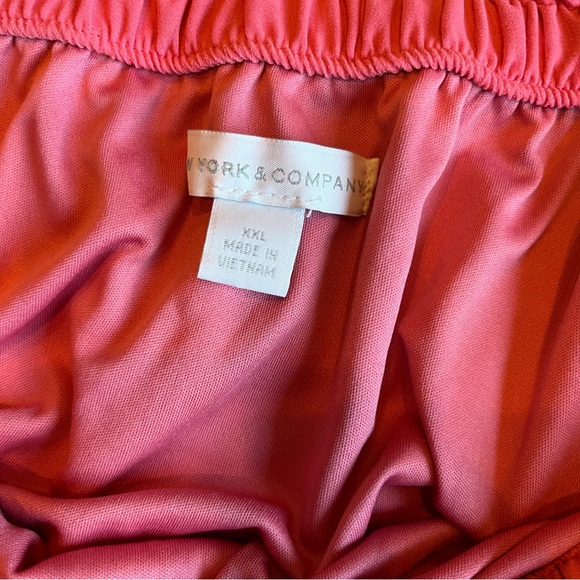 New York and Company XXL Pink Barbiecore Top Flowy Top Blouse Loose Plus Size - Picture 3 of 10